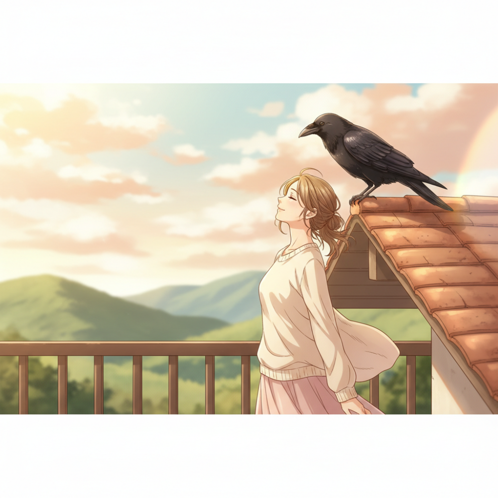 屋根の上のカラスが伝える5つのスピリチュアル・メッセージ