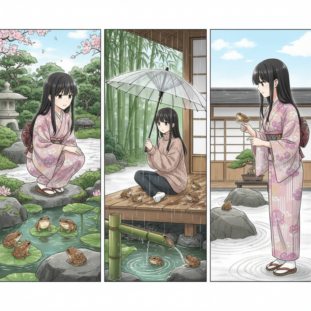 状況・場所別に見る茶色いカエルの意味