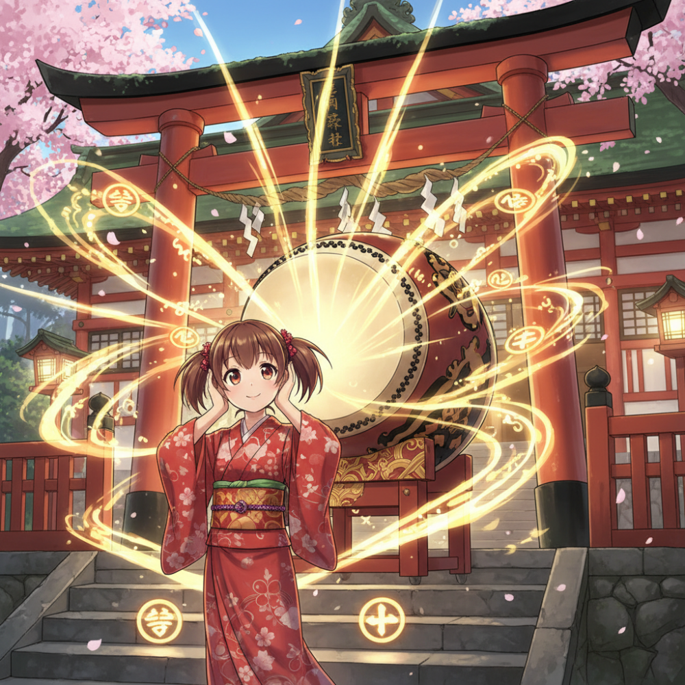 神社で太鼓の音を聞く「幸運を呼ぶ5つの意味」