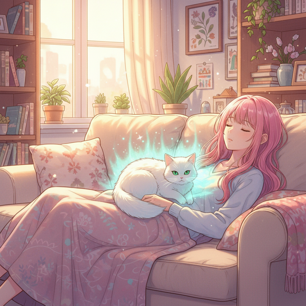 猫がお腹の上に乗るスピリチュアルな意味とは?癒やしのエネルギーが流れる理由