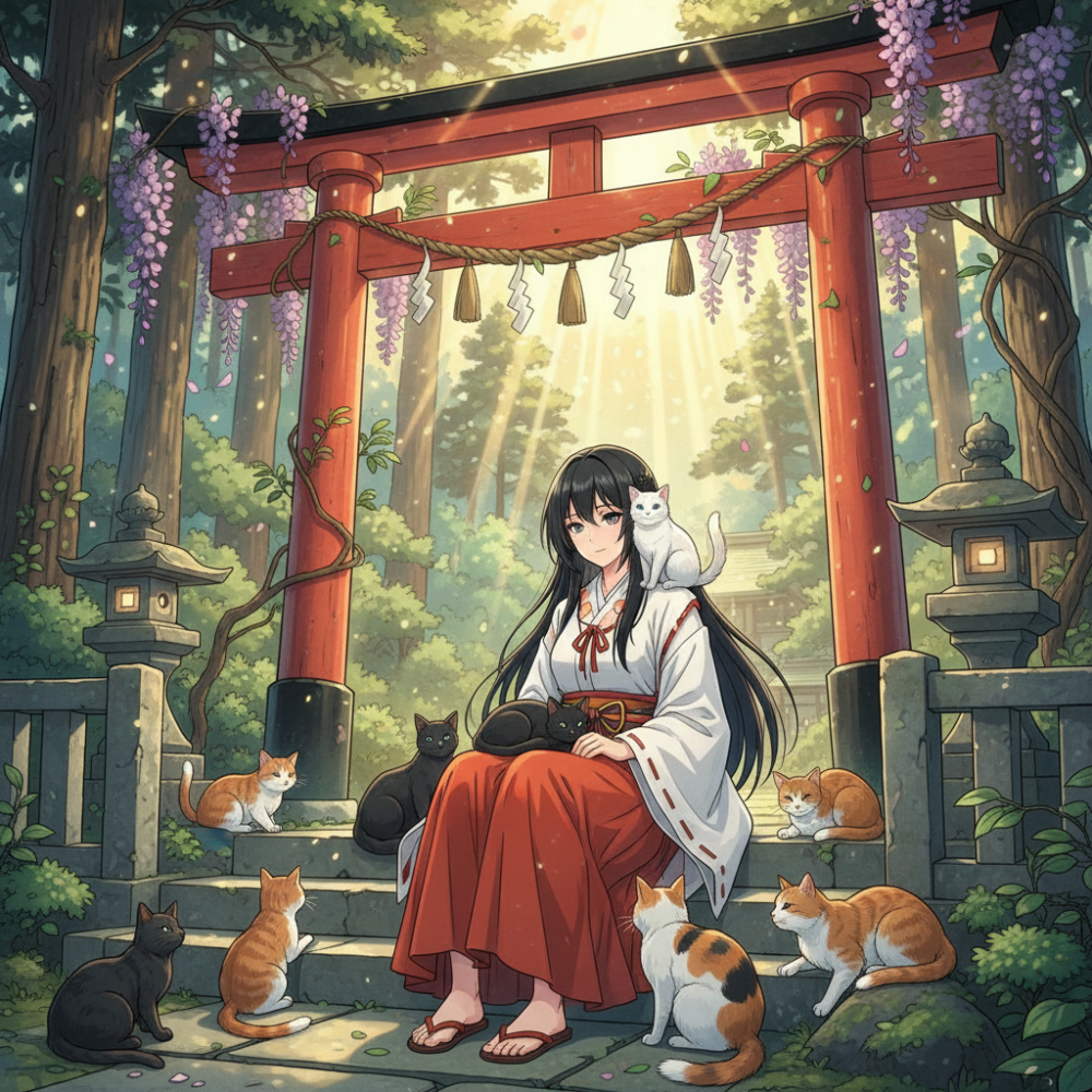 【毛色別】神社で出会う猫が教えてくれる特別なメッセージ